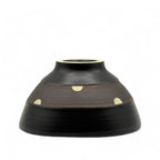 Inoue Shinko Black Polka Dot Mino-yaki Ido Chawan - Japanese Mini Matcha Bowl