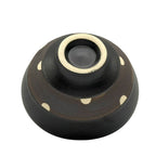 Inoue Shinko Black Polka Dot Mino-yaki Ido Chawan - Japanese Mini Matcha Bowl
