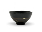 Inoue Shinko Black Polka Dot Mino-yaki Ido Chawan - Japanese Mini Matcha Bowl