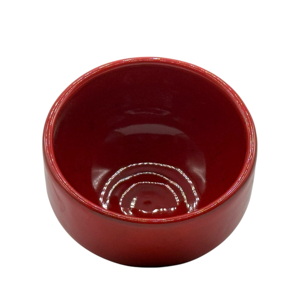 Inoue Showa Red Mino-yaki Chawan by Shotoen - Japanese Matcha Bowl