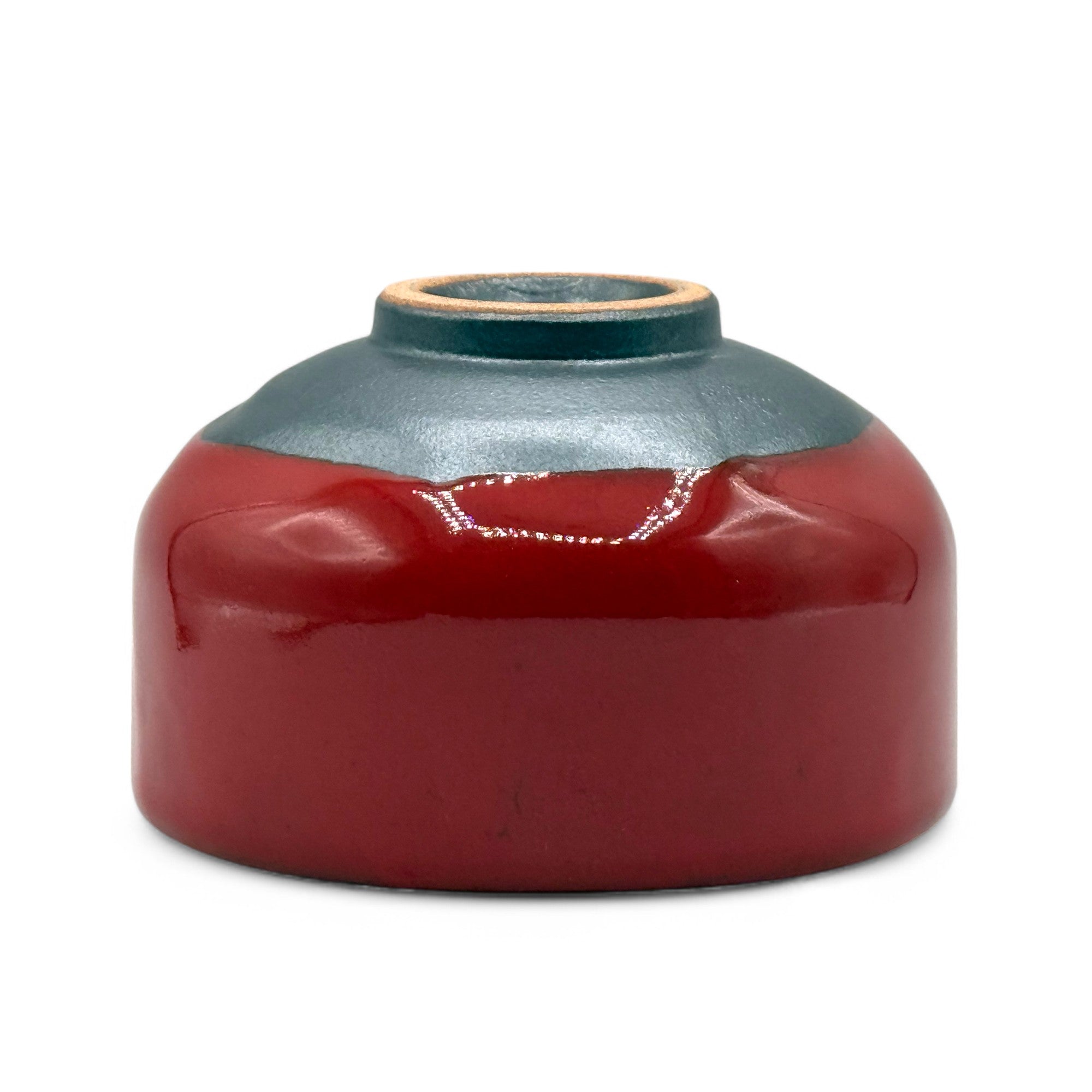Inoue Showa Red Mino-yaki Chawan by Shotoen - Japanese Matcha Bowl