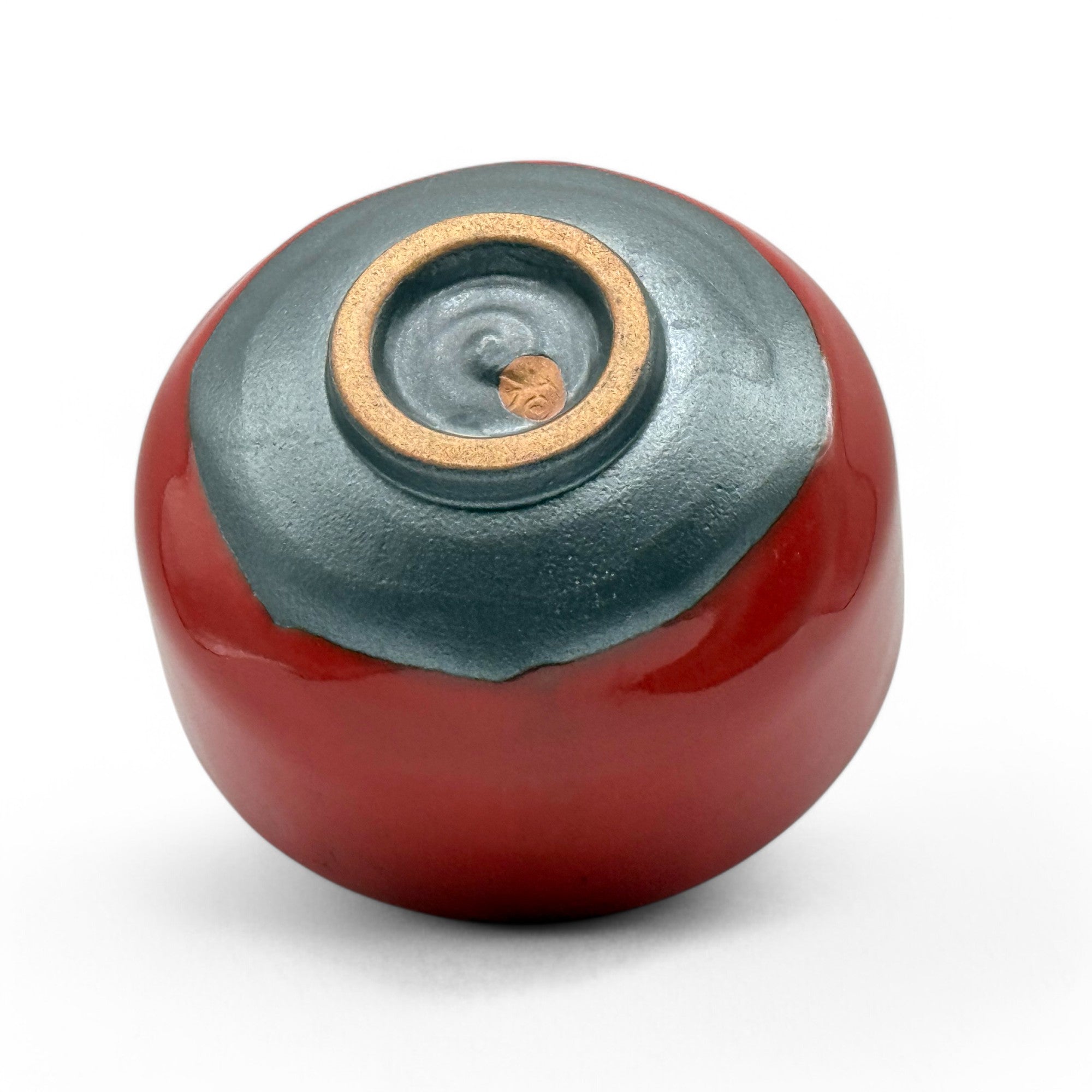 Inoue Showa Red Mino-yaki Chawan by Shotoen - Japanese Matcha Bowl