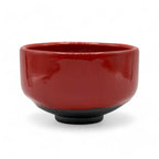 Inoue Showa Red Mino-yaki Chawan by Shotoen - Japanese Matcha Bowl