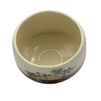 Inoue Grape Vine Beige Mino-yaki Chawan - Japanese Mini Matcha Bowl