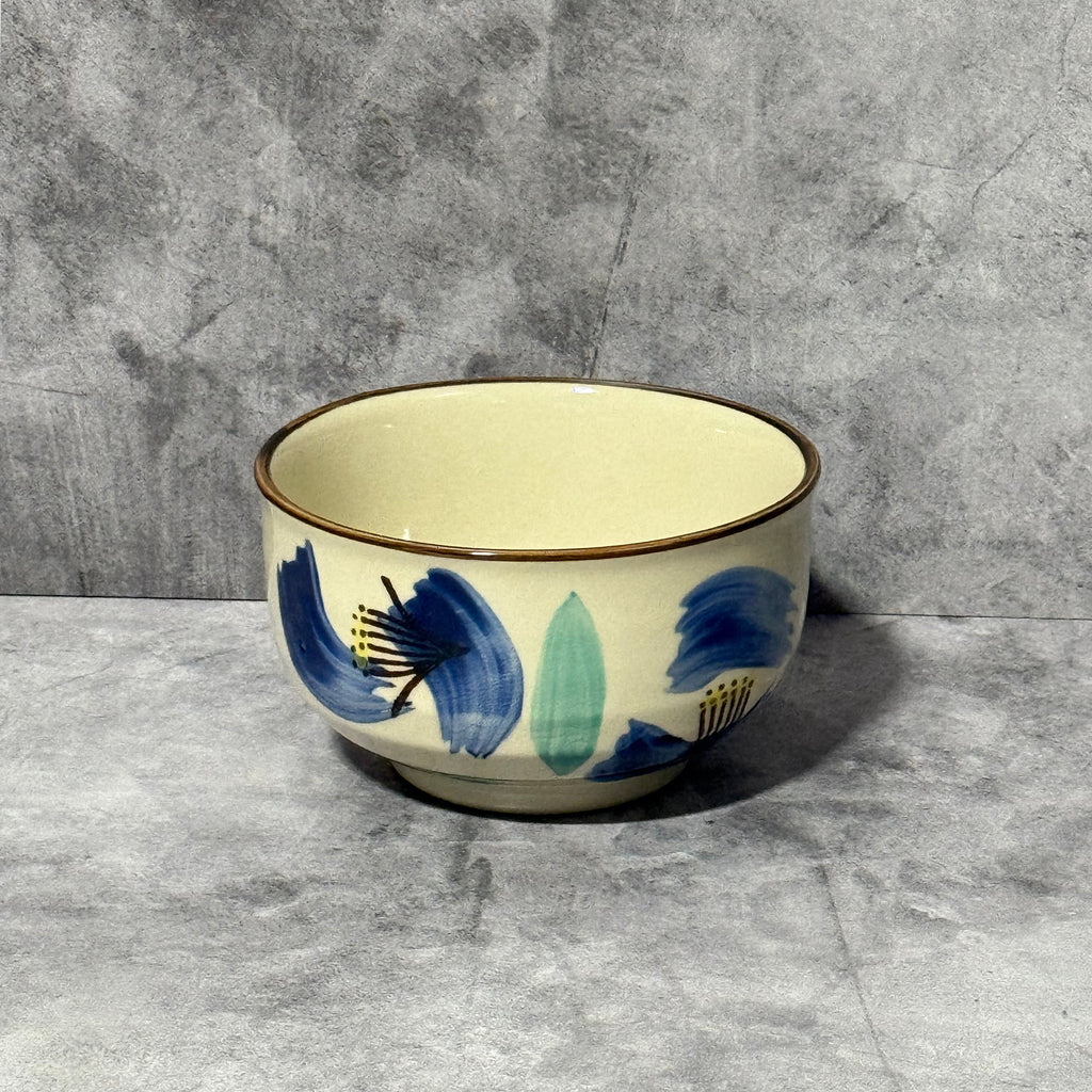 Inoue Aoi Mizu no Hana Beige Seto-yaki Chawan - Japanese Matcha Bowl Tea