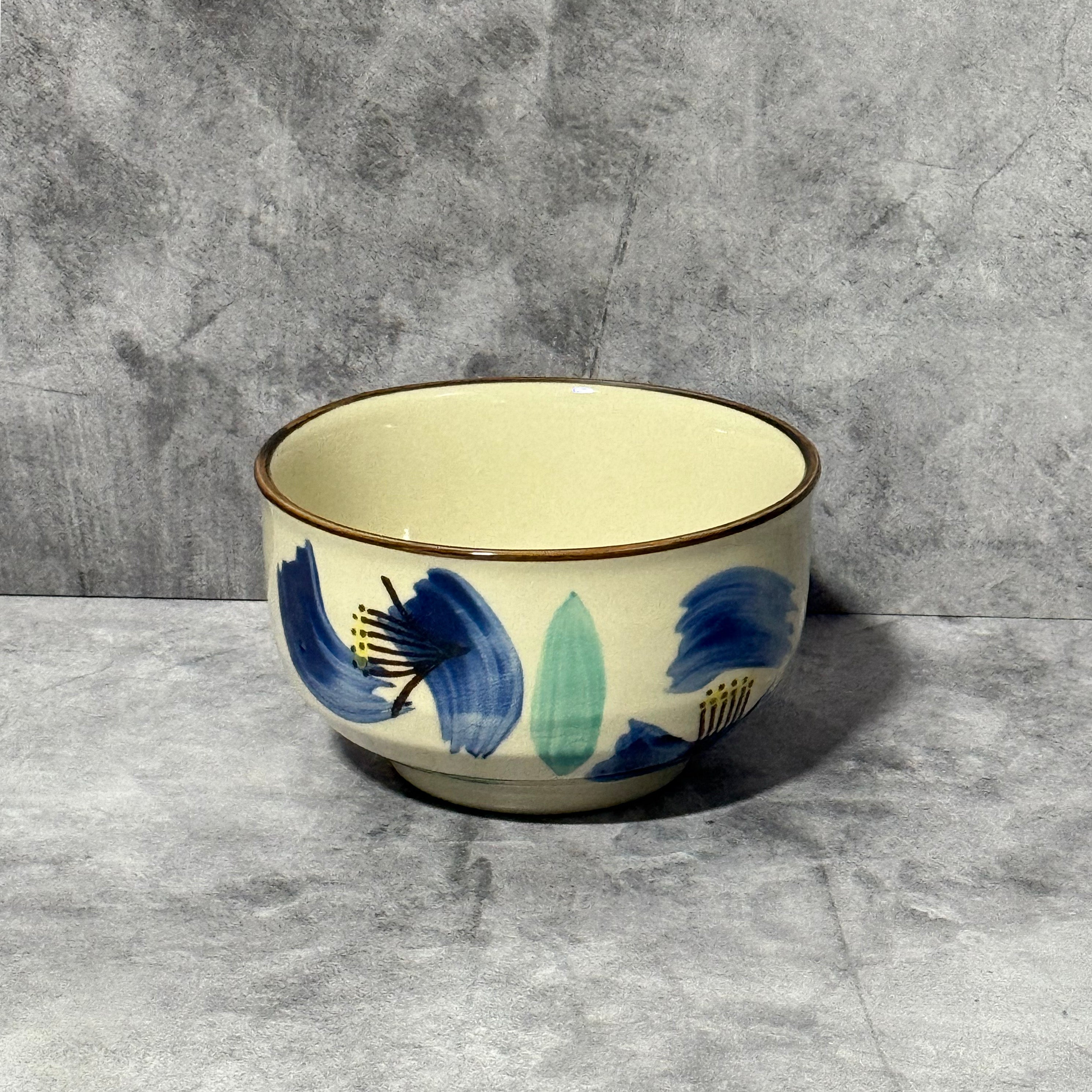 Inoue Aoi Mizu no Hana Beige Seto-yaki Chawan - Japanese Matcha Bowl Tea