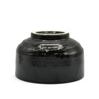 Inoue Kurogane Hake Black Mino-yaki Chawan by Genji - Japanese Matcha Bowl