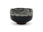 Inoue Tenmoku Shirasagashi Black Mino-yaki Chawan - Japanese Matcha Bowl