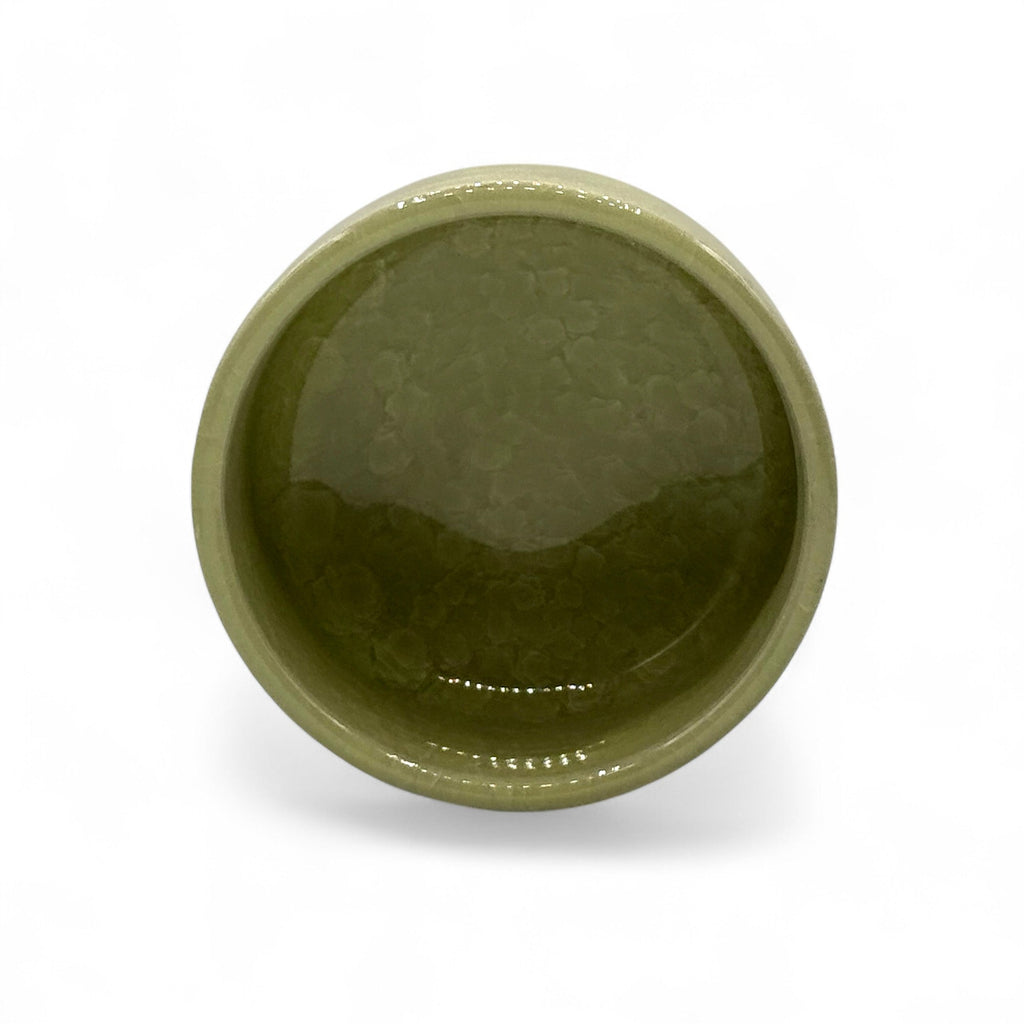 Inoue Kanyu Green Celadon Glaze Mino-yaki Chawan - Japanese Matcha Bowl