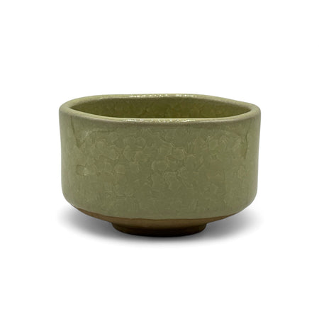 Inoue Kanyu Green Celadon Glaze Mino-yaki Chawan - Japanese Matcha Bowl