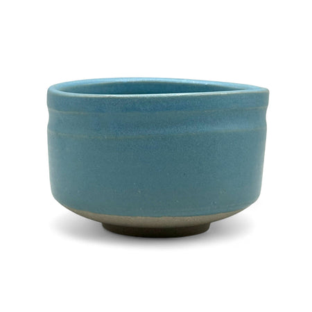 Inoue Sora Sky Blue Large Kataguchi Mino-yaki Chawan - Japanese Matcha Bowl