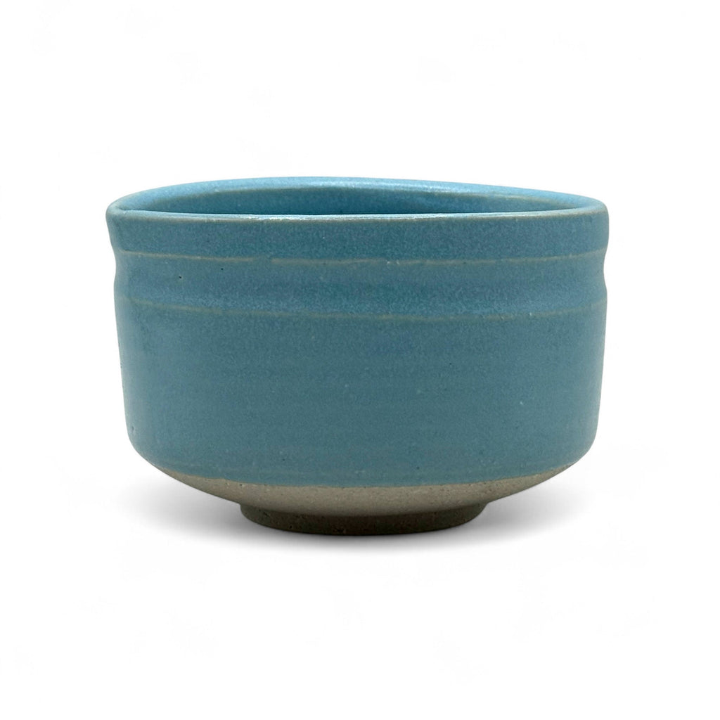 Inoue Sora Sky Blue Large Kataguchi Mino-yaki Chawan - Japanese Matcha Bowl