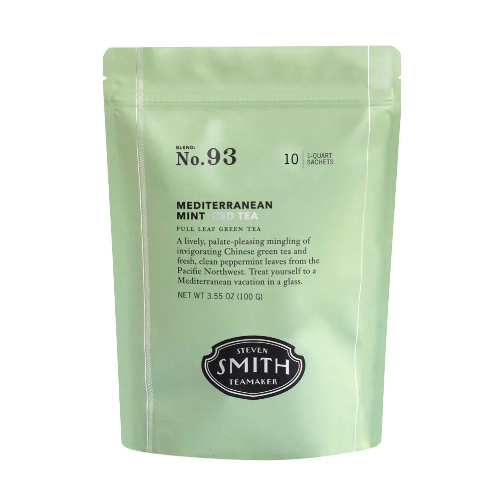 Smith Teamaker MEDITERRANEAN MINT ICED TEA NO. 93 (10 1QT SACHETS) Herbal Tea