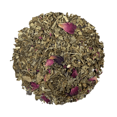 Mindfulness Tea by Beach House in a cup, showcasing its calming properties for balance and relaxation.