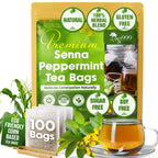 Premium Senna Peppermint Tea Bags. Relieves Constipation Natural Tea Herbal Tea