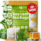 Premium Dried Bay Leaves, Tea Bags, Powder, Bay Leaves Spice, Whole Nice Leaves, Wildcrafted, Fresh Harvested, Bay Leaves For Cooking, Sugar-Free, Gluten Free, Caffeine Free, Vegan Herbal Tea