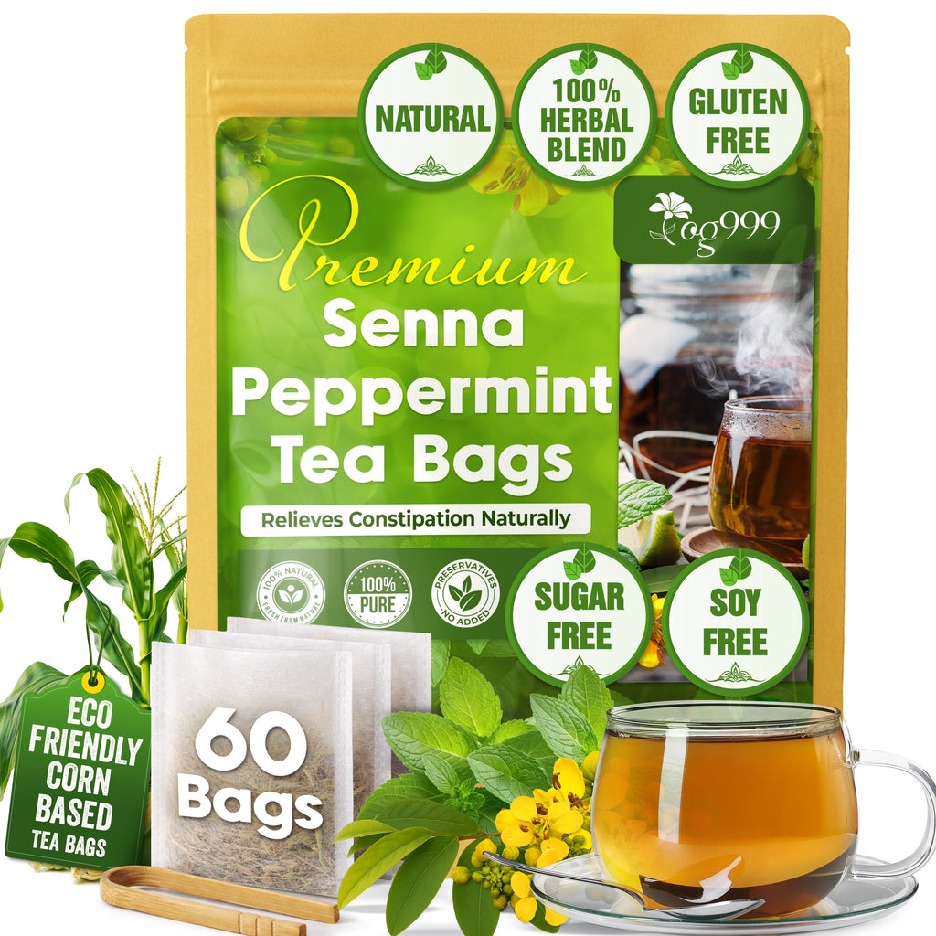 Premium Senna Peppermint Tea Bags. Relieves Constipation Natural Tea Herbal Tea