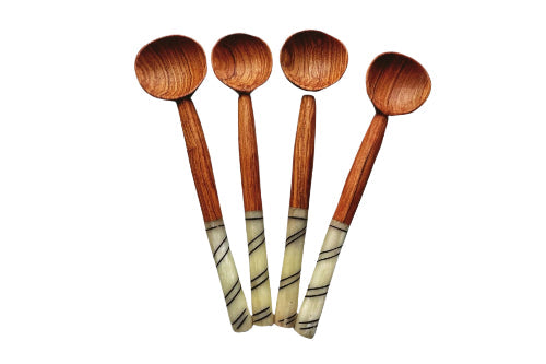Leafberri Handmade Bone Handle Wooden Spoon (1 each)