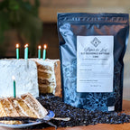 Piper and Leaf Old Fashioned Birthday Cake Pound Bag - 190 servings, showcasing loose leaf Earl Grey tea with lavender and vanilla.