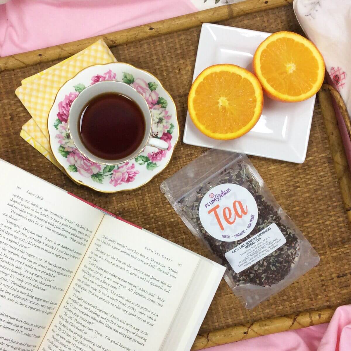 Plum Deluxe Easy Like Sunday Morning Herbal Tea (Chocolate - Lavender)
