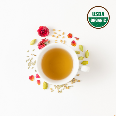 AyurSome Wellness Cup-It-Cool Tea | Organic Rose & Licorice Herbs Tea Blend Herbal Tea