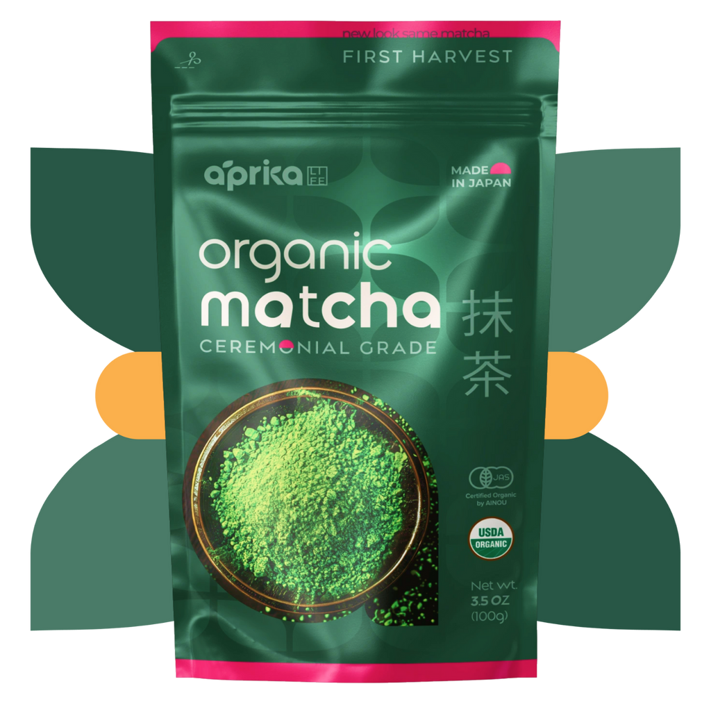 Aprika Life Organic Japanese Ceremonial Grade Matcha Green Tea Powder
