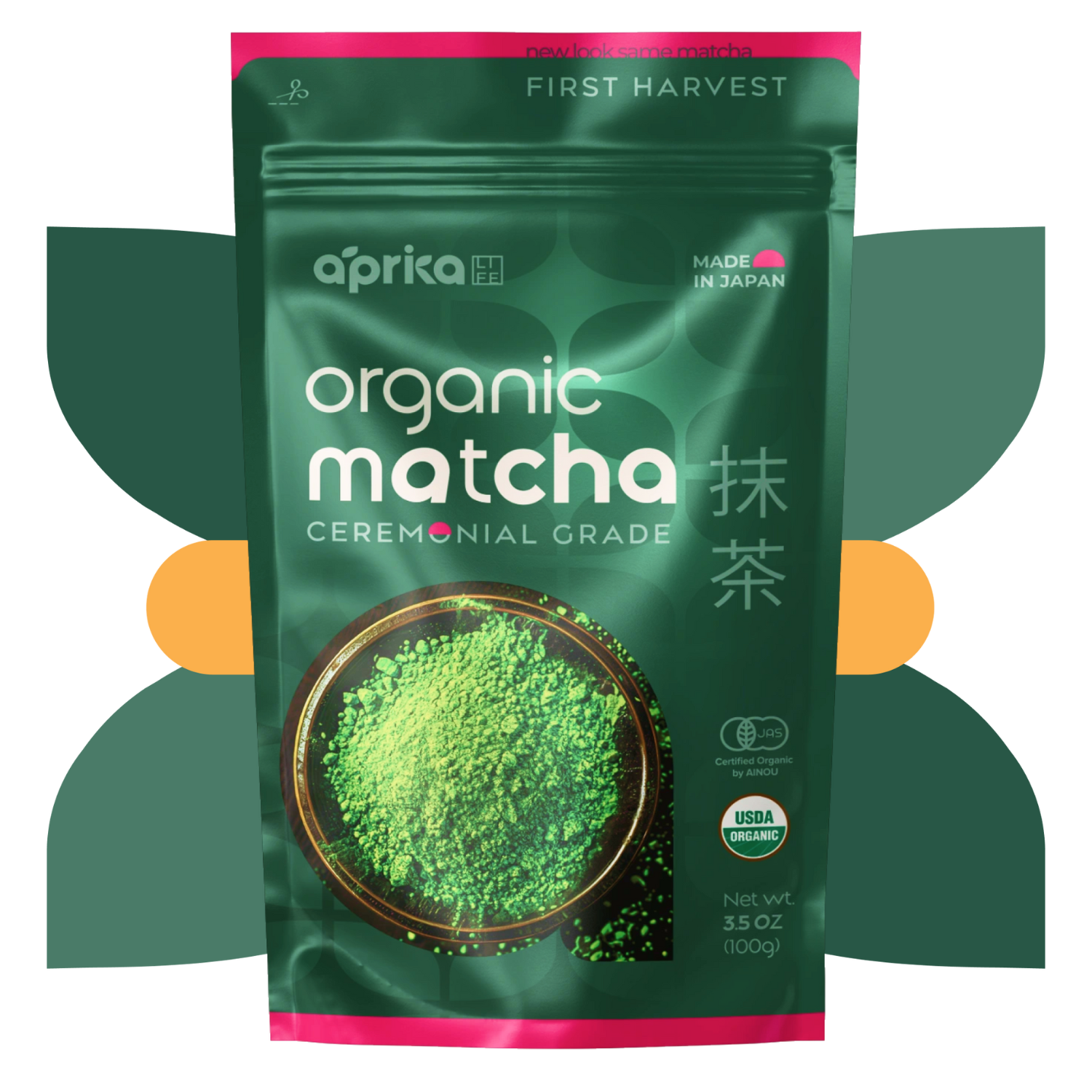 Aprika Life Organic Japanese Ceremonial Grade Matcha Green Tea Powder