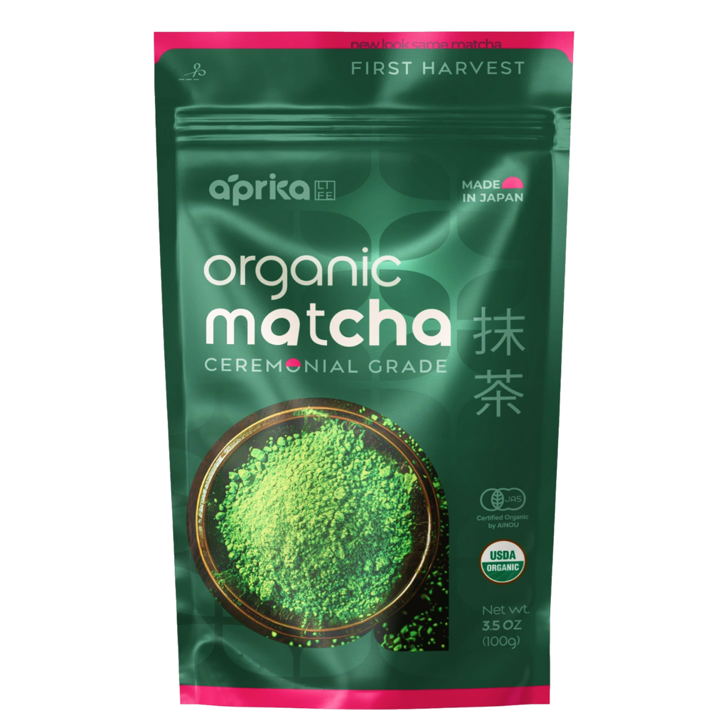 Aprika Life Organic Japanese Ceremonial Grade Matcha Green Tea Powder