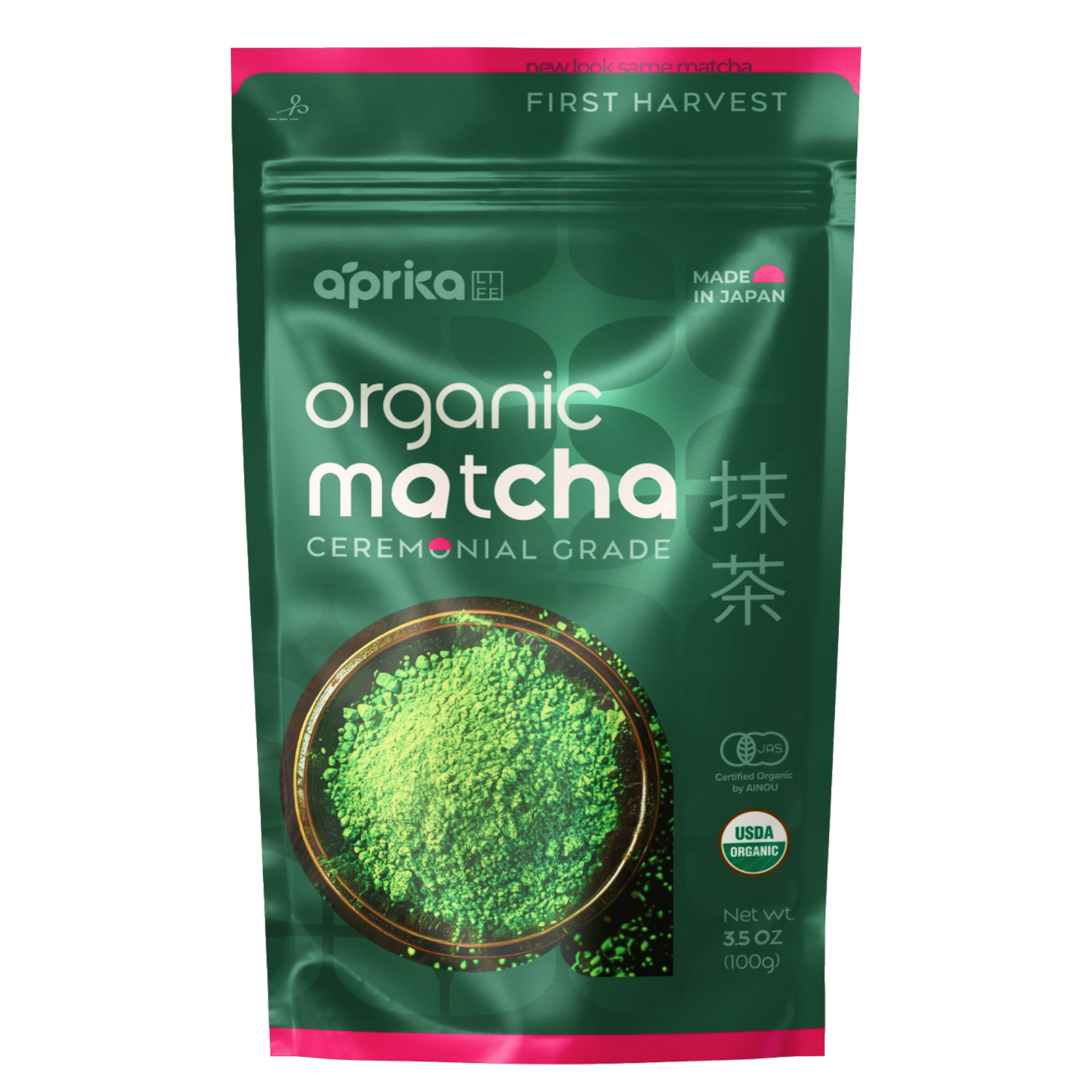 Aprika Life Organic Japanese Ceremonial Grade Matcha Green Tea Powder