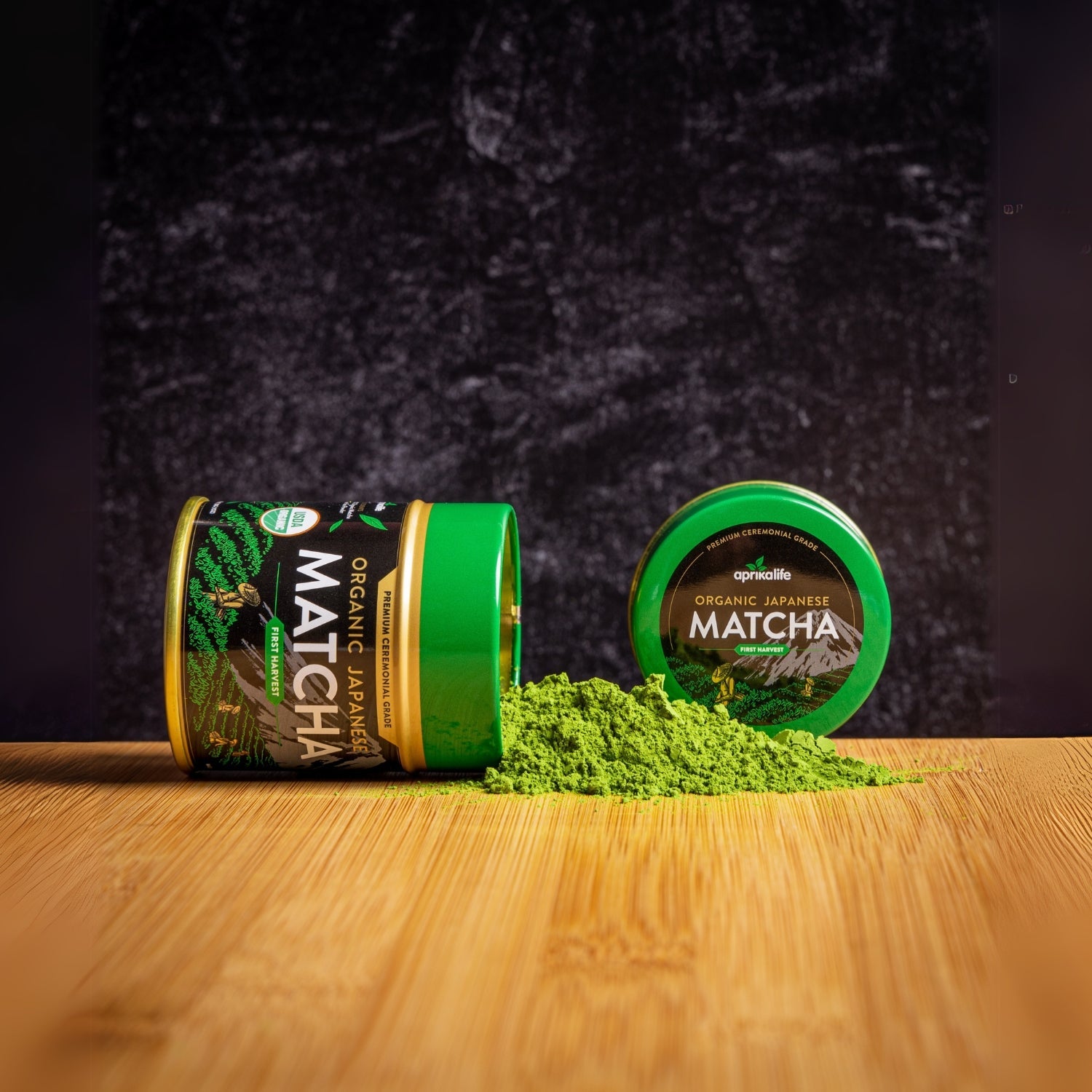 Aprika Life Organic Japanese Ceremonial Grade Matcha Green Tea Powder