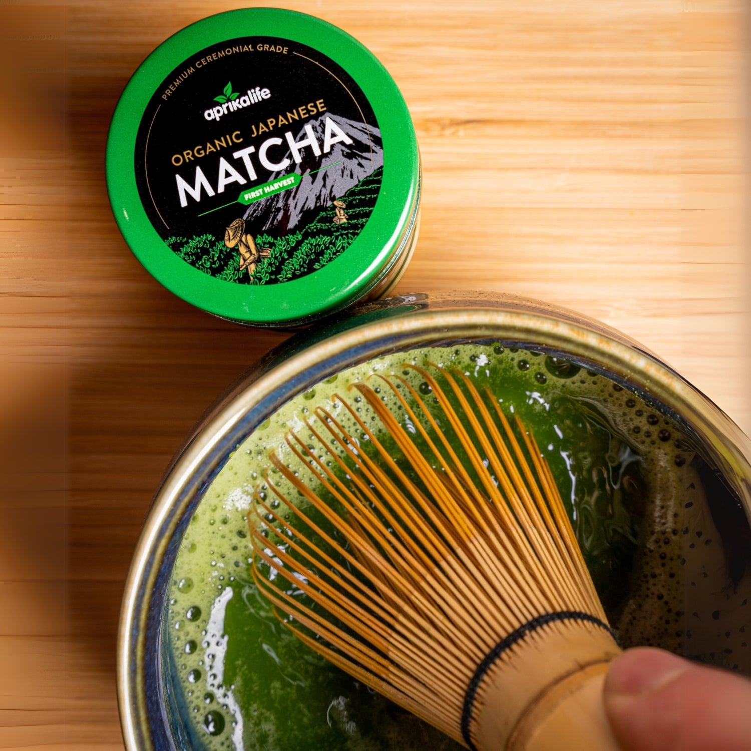 Aprika Life Organic Japanese Ceremonial Grade Matcha Green Tea Powder