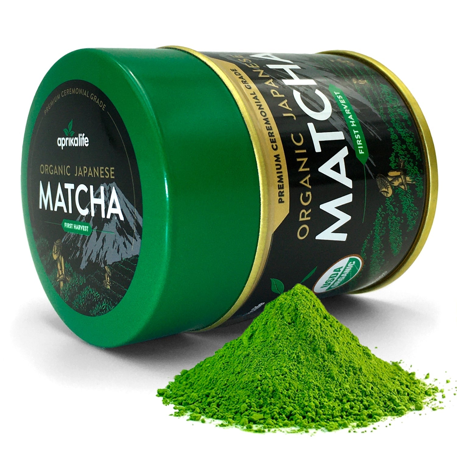 Aprika Life Organic Japanese Ceremonial Grade Matcha Green Tea Powder