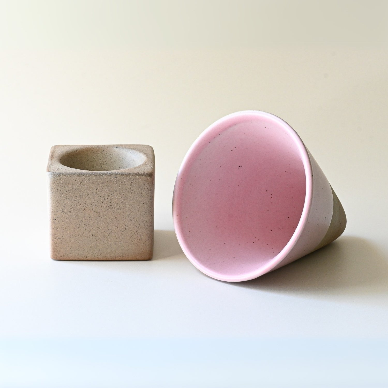 Aprika Life Pink Coffee Mug with Base - 6.8 oz/200ml