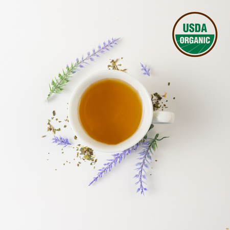 AyurSome Wellness Stress-Me-Not Tea | Organic Lemon Balm, Lavender Tea Blend Herbal Tea