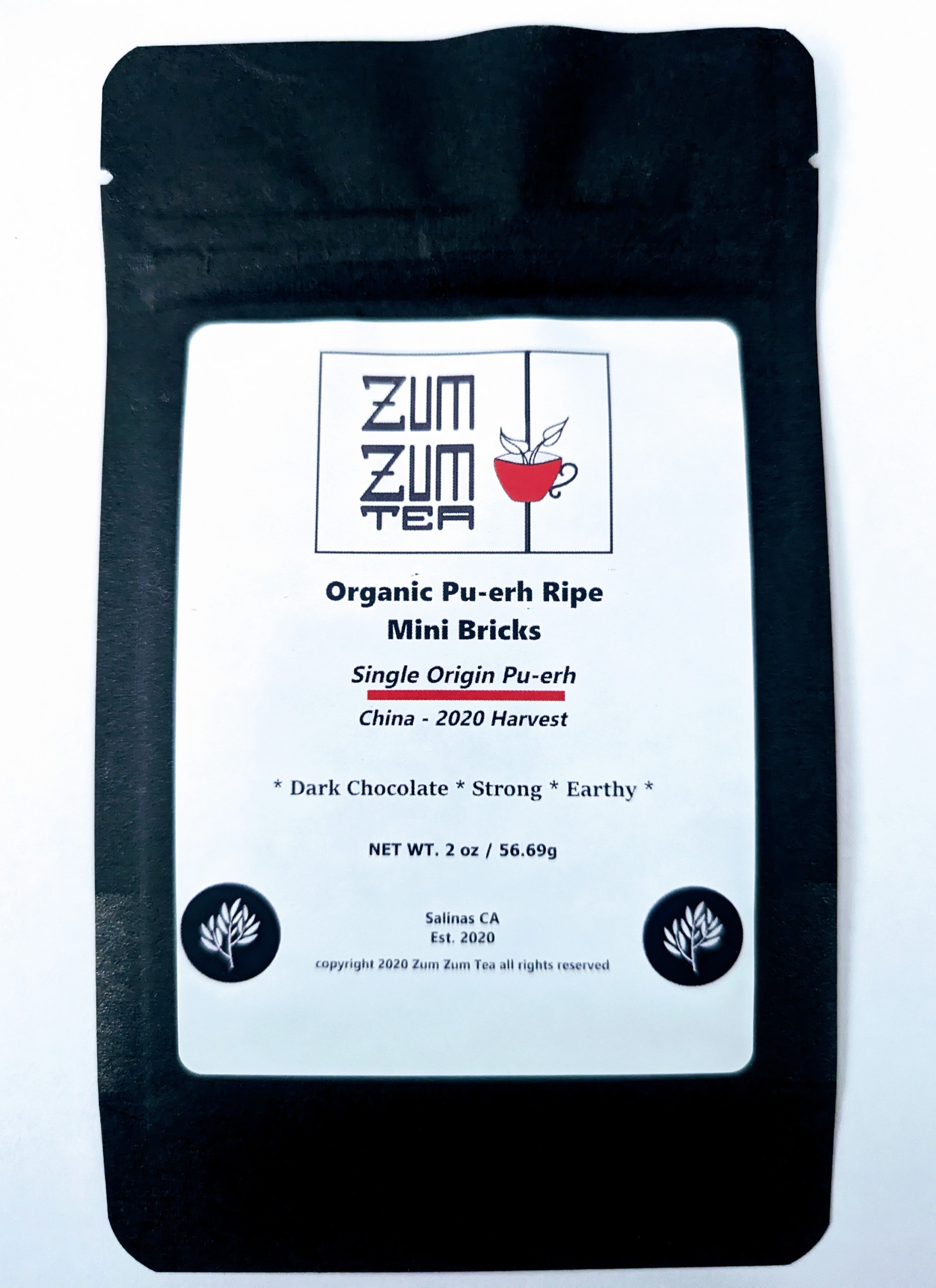 Zum Zum Organic Pu-erh Ripe Mini Bricks Tea