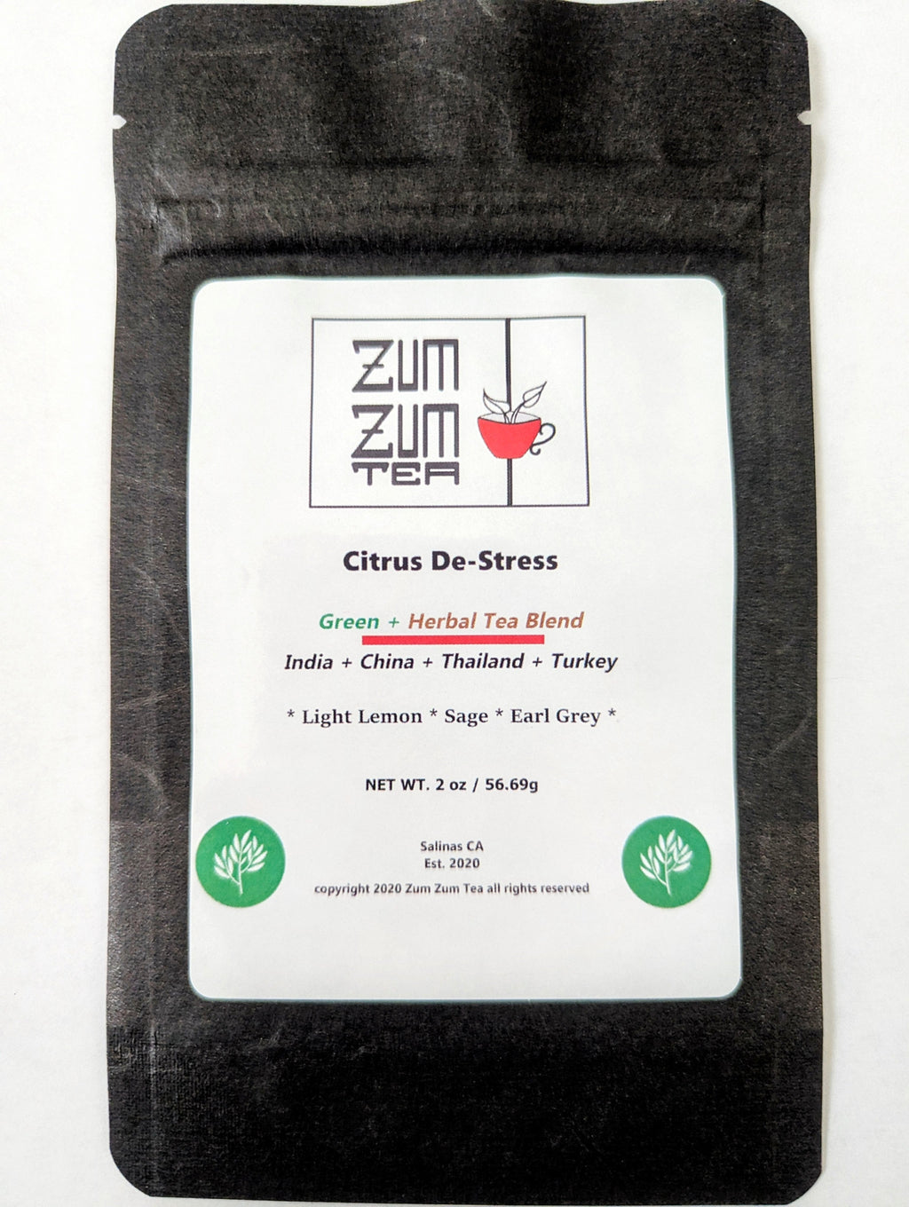 Zum Zum Citrus De-stress Herbal Tea