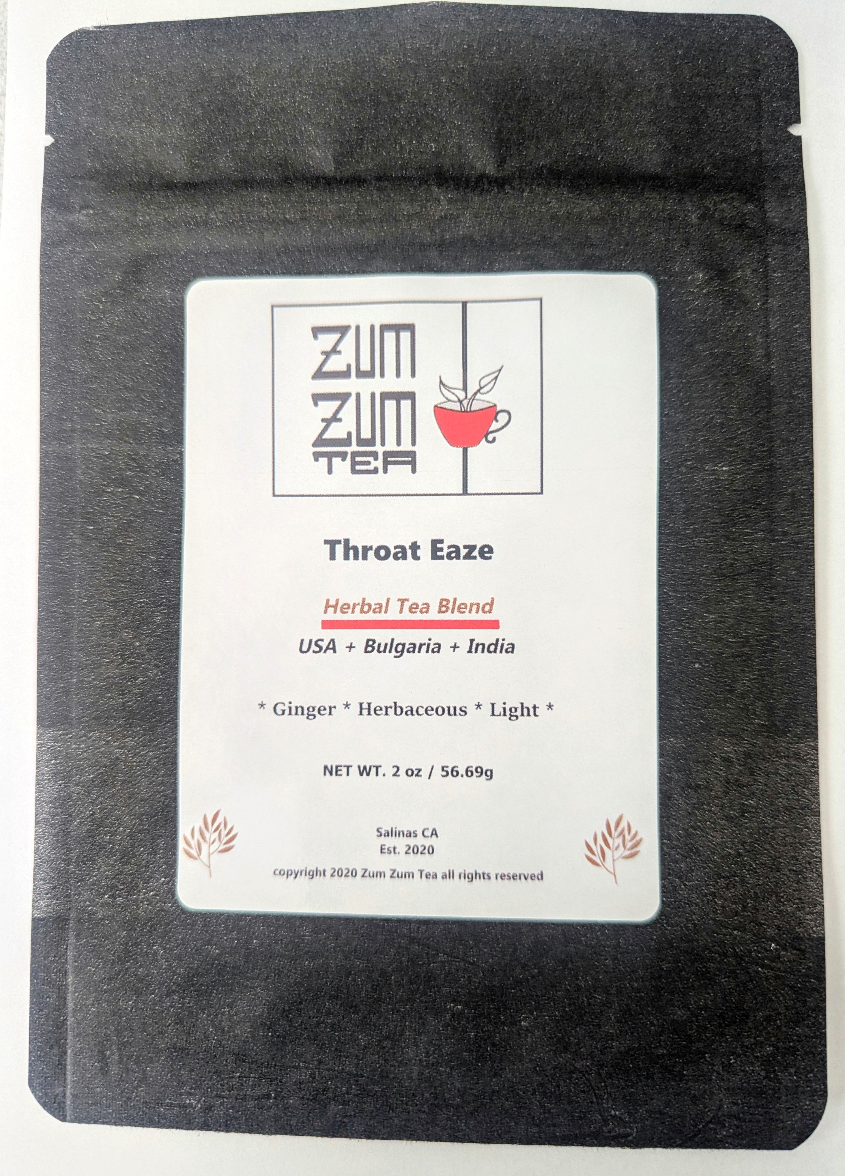 Zum Zum Throat Eaze Herbal Tea