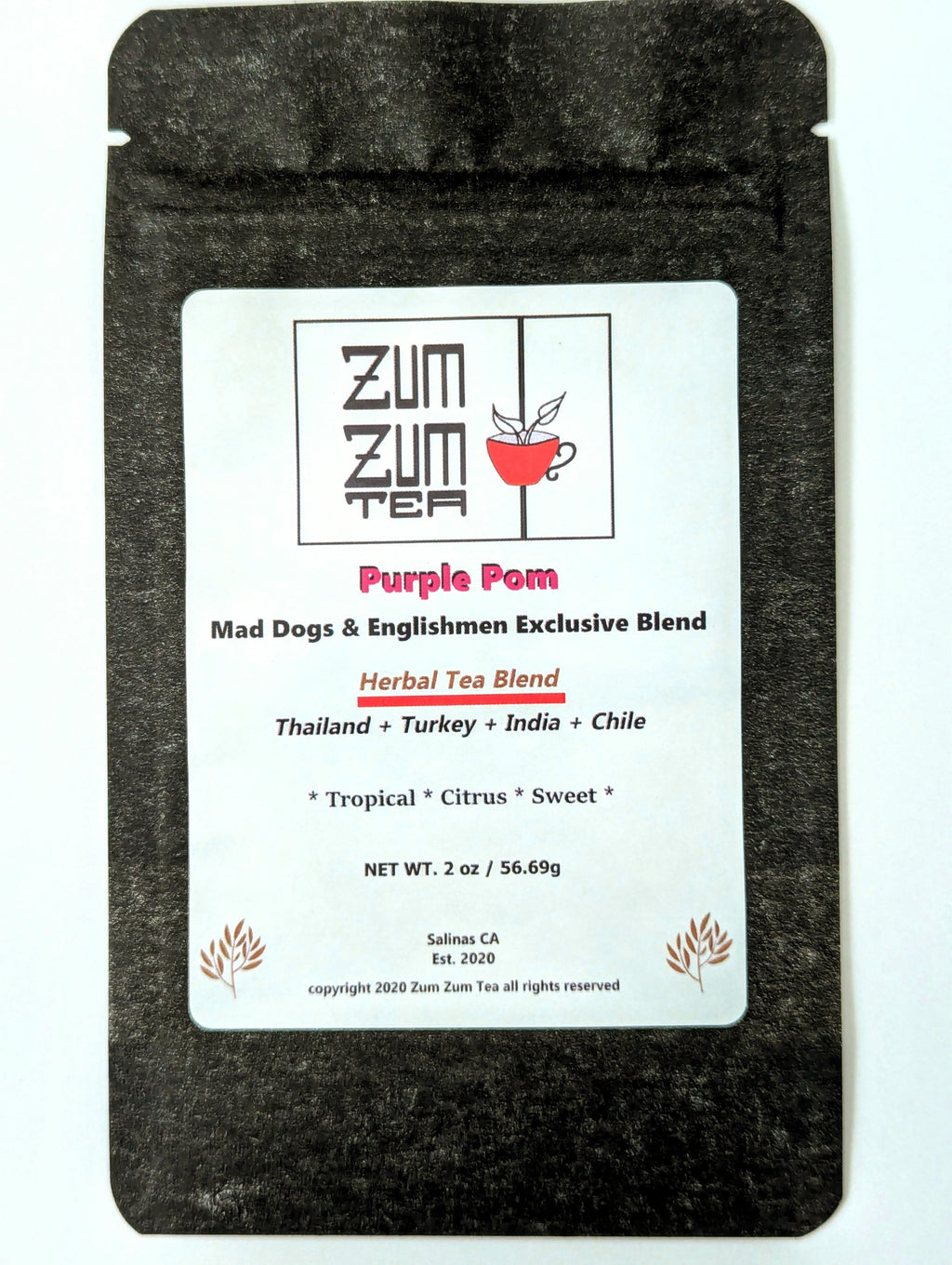 Zum Zum Purple Pom Herbal Tea
