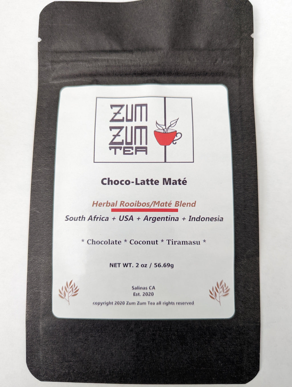 Zum Zum Choco-Latte Mate Rooibos Tea