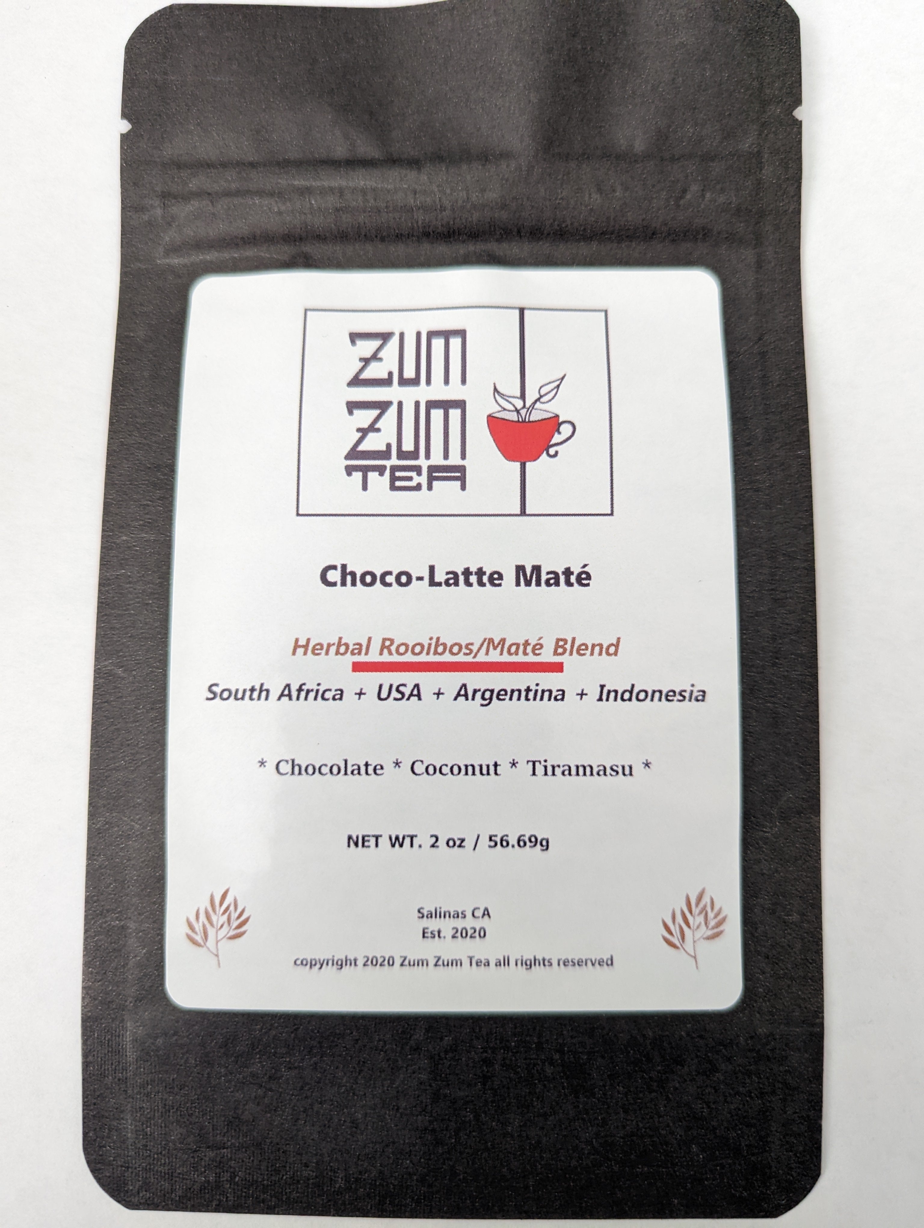 Zum Zum Choco-Latte Mate Rooibos Tea
