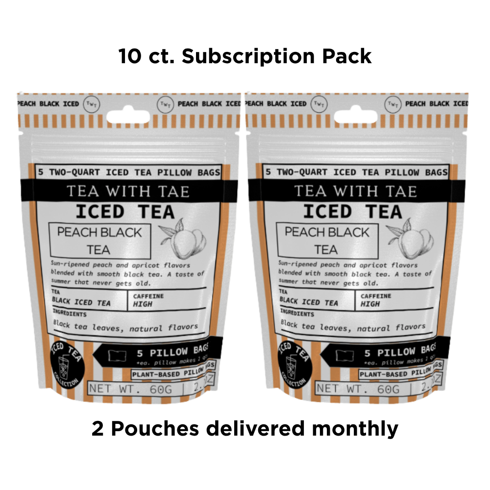Tea with Tae Peach Black Iced Tea Pouch