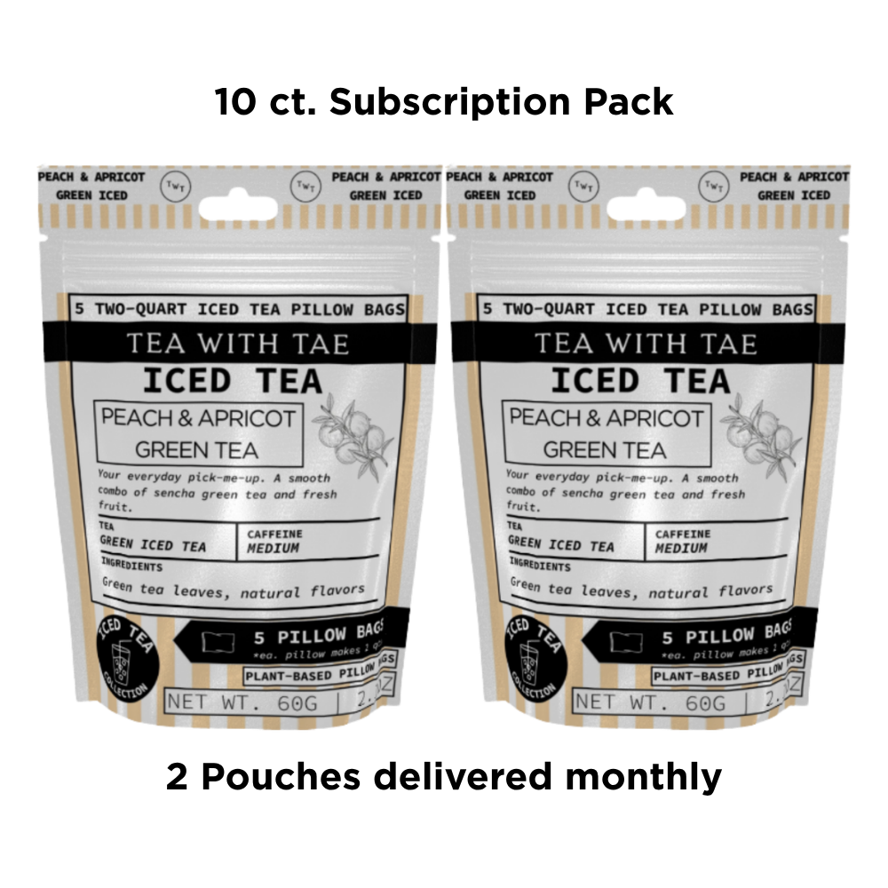 Tea with Tae Peach & Apricot Green Iced Tea Pouch