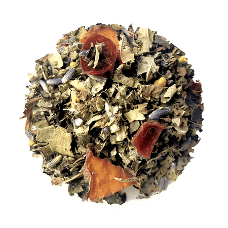 North Jetty Beach by Beach House, organic loose leaf tea blend with blackberry leaf, peppermint, basil, peaches, and lavender.