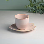 Aprika Life Pink LOVE Ceramic Tea Cup with Saucer
