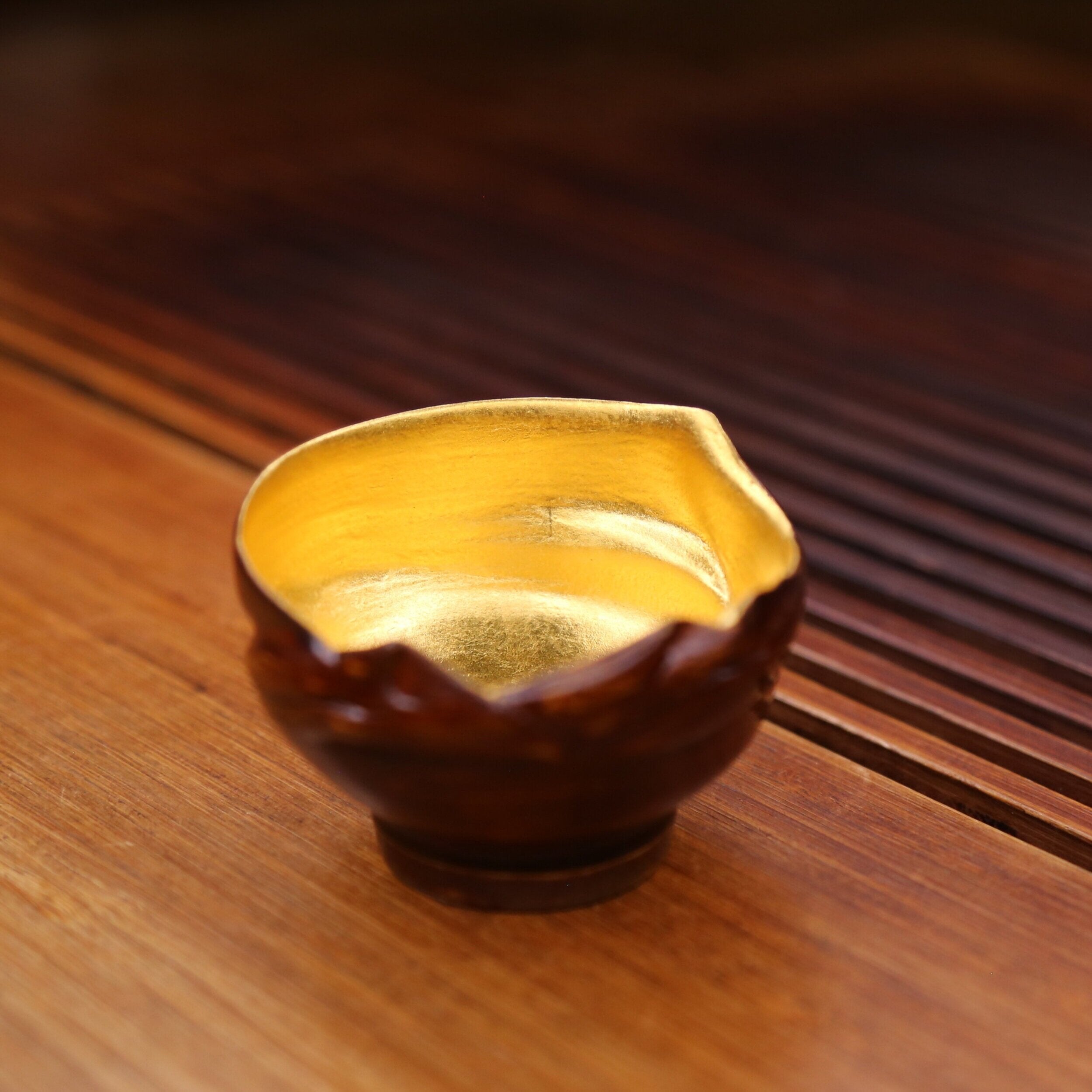 Tea Drunk Award Winning Porcelain, Gold, Lacquer Tea Cup