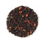 Plum Deluxe Porch Sippin' Pecan Black Tea in a circular package, featuring black tea blend with pecan praline flavor.
