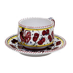 DERUTA OF ITALY ORVIETO RED ROOSTER: Cup and Saucer
