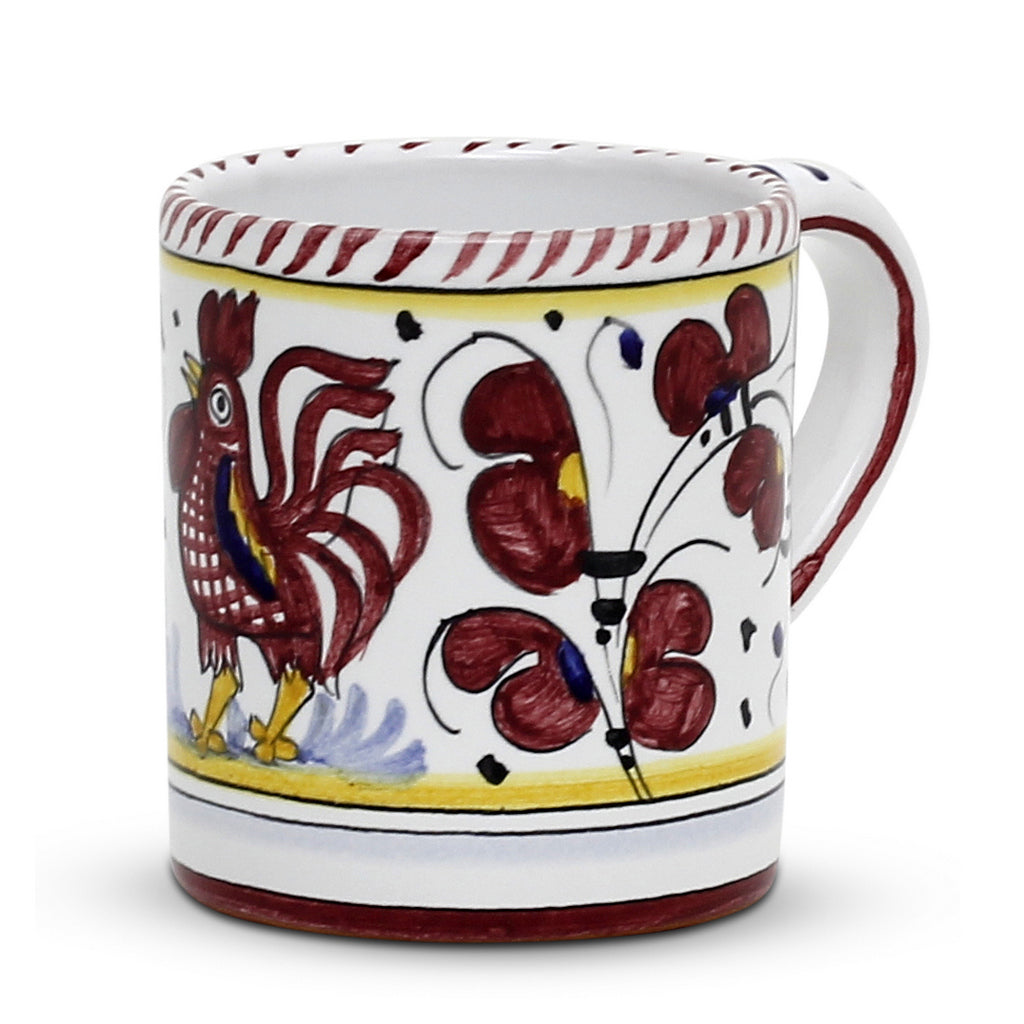 Deruta of Italy Orvieto Red Rooster: Mug (10 oz.)