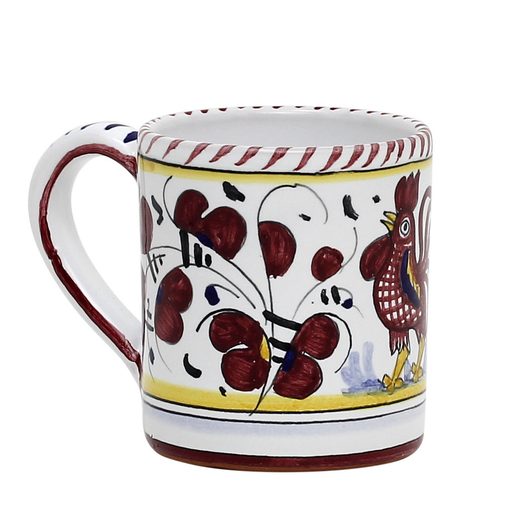 Deruta of Italy Orvieto Red Rooster: Mug (10 oz.)