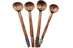 Leafberri Handmade Round Spoon with Beaded Handle ( 1 each)